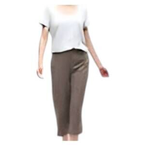 NEW INDYEVA epesi wide leg crop pants in brown